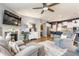 Cozy living room showcasing a fireplace, modern decor, and an open layout at 16044 Loire Valley Dr, Fishers, IN 46037