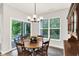 Cozy dining room featuring a table set with chairs, and sliding door access to outdoor patio at 16693 Churning Way, Noblesville, IN 46060