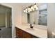 Bathroom boasts vanity with a large mirror, a shower, and neutral walls at 181 Tracy Ridge Blvd, Whiteland, IN 46184