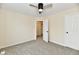 Bedroom with ceiling fan, neutral walls and carpet, and a closet at 181 Tracy Ridge Blvd, Whiteland, IN 46184