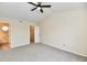 Bright bedroom with ceiling fan, en-suite bathroom and walk-in closet at 181 Tracy Ridge Blvd, Whiteland, IN 46184