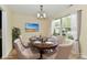 Charming dining room with a round table, chandelier, and large window at 181 Tracy Ridge Blvd, Whiteland, IN 46184