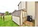 A well-maintained shed, great for storage, sits next to an AC unit at 181 Tracy Ridge Blvd, Whiteland, IN 46184