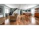 Open concept living room featuring hardwood floors and modern finishes at 1852 Singleton St, Indianapolis, IN 46203