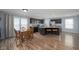 Open kitchen area with an island, stainless appliances, and natural light at 1909 Orange St, Indianapolis, IN 46203