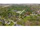 Aerial view showing local streets and the neighborhood surrounding a beautiful home at 3405 W 8Th Street Rd, Anderson, IN 46011