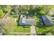 Aerial view of a home with a large yard featuring a pool and garden area at 3535 Ivory Way, Indianapolis, IN 46227