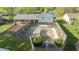 Backyard view featuring an empty in-ground swimming pool, deck, and potential garden at 3535 Ivory Way, Indianapolis, IN 46227