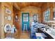 The studio has lots of natural light, wood walls, and provides a creative space for artistic endeavors at 4840 N Templin Rd, Martinsville, IN 46151