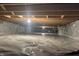Crawl space with plastic sheeting on the floor and walls at 5607 E 500 N, Greenfield, IN 46140