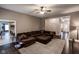 Cozy living room with plush sectional sofa, and neutral decor at 5607 E 500 N, Greenfield, IN 46140