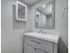 Close up of bathroom with single vanity at 6814 Summer Time Dr, Indianapolis, IN 46226