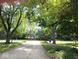 Driveway framed by lush greenery and mature trees at 8728 Holliday Dr, Indianapolis, IN 46260