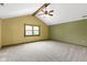 Bedroom with vaulted ceiling, wood beam, and a ceiling fan at 960 Arrowwood Dr, Carmel, IN 46033