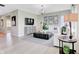 Modern living room featuring contemporary decor, accent furniture, and an open layout at 10818 Soda Creek Ct, Indianapolis, IN 46239
