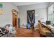 Office area featuring desk space, laminate floors and a window for natural light at 1121 Eugene St, Indianapolis, IN 46208