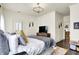 Comfortable bedroom features dark hardwood floors, stylish decor, and ample natural light at 12605 Branford St, Carmel, IN 46032
