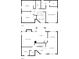 Detailed floor plan showcasing the layout of the first and second floors with bedrooms, living spaces, and bathrooms at 14153 Jasmine Ct, Fishers, IN 46038