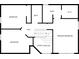Second floor plan displaying bedrooms, bathrooms, hall, W.I.C., and an open space below the stairs at 14153 Jasmine Ct, Fishers, IN 46038