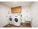 Well-equipped laundry room with modern appliances and ample storage space at 14153 Jasmine Ct, Fishers, IN 46038