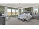 Spacious main bedroom with large windows offering a view and a plush bed at 15400 Manderley St, Fishers, IN 46040