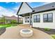 Backyard with a fire pit and an elevated back porch at 16457 Gleneagles Ct, Noblesville, IN 46060