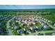 Expansive aerial view of a suburban community with single-Gathering homes, bordered by mature trees and green spaces at 1662 Cascade Dr, Greenwood, IN 46143