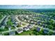 Scenic aerial view of a residential neighborhood featuring well-kept lawns, sidewalks, and green spaces at 1662 Cascade Dr, Greenwood, IN 46143