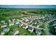 This is an aerial view showcasing a community of single-Gathering homes with lush landscaping and tree-lined streets at 1662 Cascade Dr, Greenwood, IN 46143