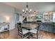 Dining area with a view into the living room at 1662 Cascade Dr, Greenwood, IN 46143