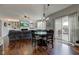 Dining area with hardwood floors and view of the living room at 1662 Cascade Dr, Greenwood, IN 46143