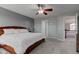Main bedroom with a large bed, carpet, and neutral paint at 1662 Cascade Dr, Greenwood, IN 46143