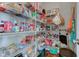 Organized walk-in pantry with wire shelving stocked with groceries at 1662 Cascade Dr, Greenwood, IN 46143