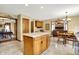 Kitchen with island and eat-in area, connected to Gathering room and dining room at 195 Lake Dr, Greenwood, IN 46142