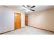 Bedroom featuring neutral walls and ceiling fan at 2557 Cedarcrest Dr, Columbus, IN 47203