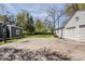 Large backyard with detached garage, basketball hoop and plenty of green space for activities at 4134 N Pennsylvania St, Indianapolis, IN 46205
