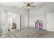 The bedroom is spacious and has multiple closets and storage at 4264 Amesbury Pl, Noblesville, IN 46062