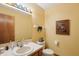 Bathroom features a single vanity, white countertop, and framed artwork, all with neutral paint at 524 Deerberry Dr, Noblesville, IN 46062