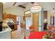 Well-lit eat-in kitchen with exposed ceiling beams and easy access to other living spaces at 524 Deerberry Dr, Noblesville, IN 46062