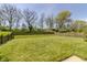 Expansive backyard with lush green grass and wooden fence, perfect for outdoor activities at 6195 Woodmill Dr, Fishers, IN 46038
