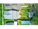 A bird's eye view of the property featuring a well-manicured backyard and detailed roof at 625 Arbor Ave, Indianapolis, IN 46221