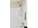 Modern shower with an adjustable shower head and a convenient grab bar for added safety at 6352 Watercrest Way, Indianapolis, IN 46278