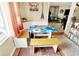 Bright breakfast nook area with charming accents and furniture at 6837 Doris Dr, Indianapolis, IN 46214