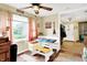 Cozy breakfast nook features a large window with bright lighting at 6837 Doris Dr, Indianapolis, IN 46214
