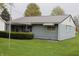 Charming single-story home featuring light blue siding and well-maintained landscaping at 8341 N Washington St, Sheridan, IN 46069
