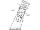 A property plat depicting lot dimensions, street access, and residence location on the lot at 8409 Bolero Way, Camby, IN 46113