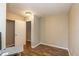 Cozy bedroom featuring wood floors, neutral walls, closet, and recessed lighting at 9307 W Dockside Cir, Pendleton, IN 46064