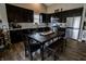 Eat-in kitchen features stainless steel appliances and dark cabinetry at 932 Sagittarius Ave, Franklin, IN 46131