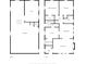 Black and white floor plan showing layout of rooms on both floors at 1029 E Yoke St, Indianapolis, IN 46203