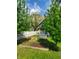 Backyard featuring a garden area, fire pit and views of the home exterior at 1050 Jefferson Ave, Indianapolis, IN 46201